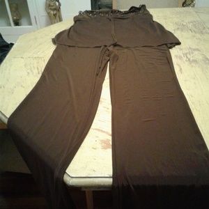 Sexy Brown and Gold Jumpsuit